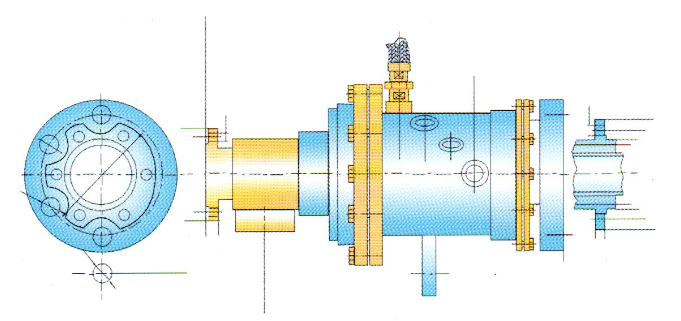 180噸轉(zhuǎn)爐6通路旋轉(zhuǎn)接頭規(guī)格尺寸表